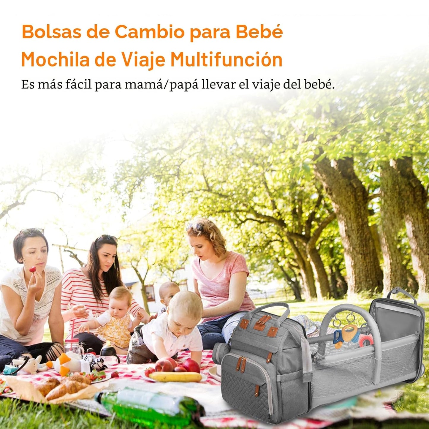 Astro alan Bolsas de pañales para bebé con estación de cambio, moch...