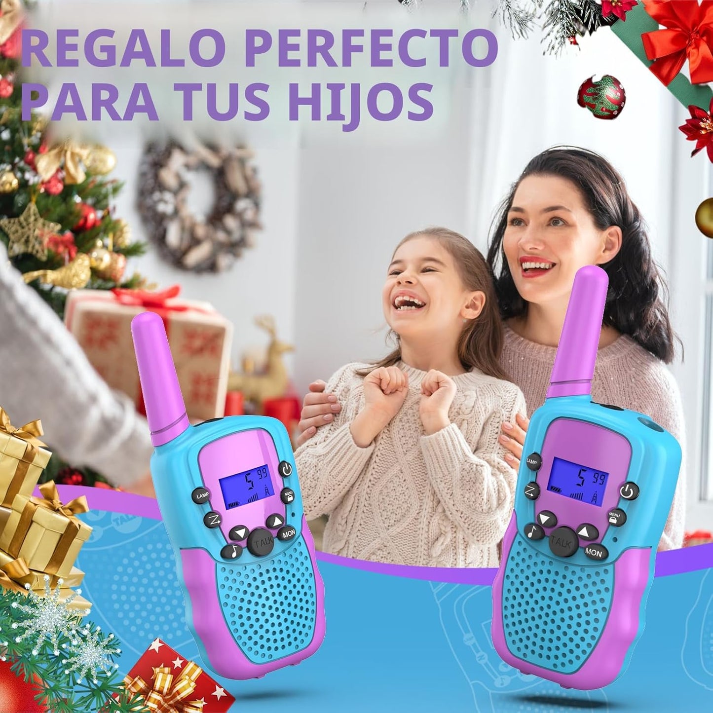 Selieve Juguetes para niños de 3 a 14 años, Walkie Talkies para niñ...
