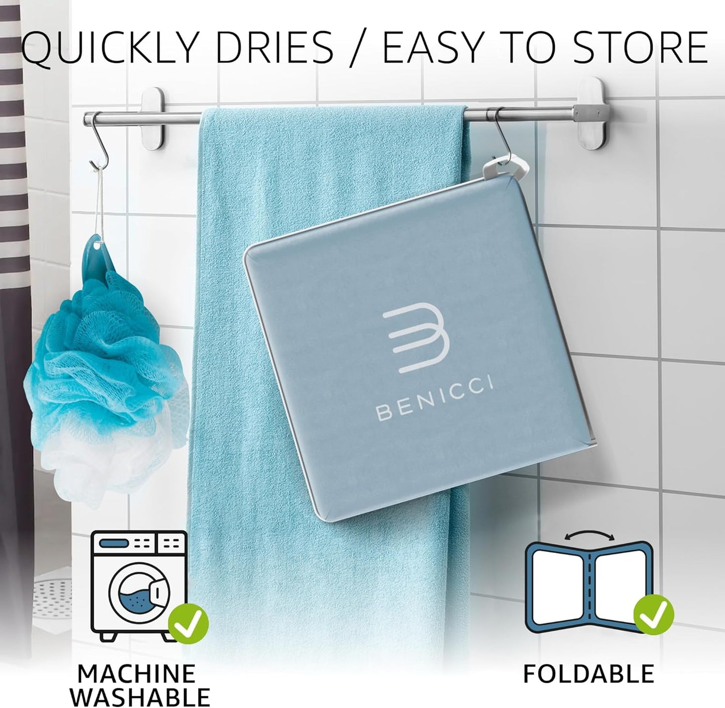 Cómoda almohadilla para arrodillarse en el baño y apoyo para codos...