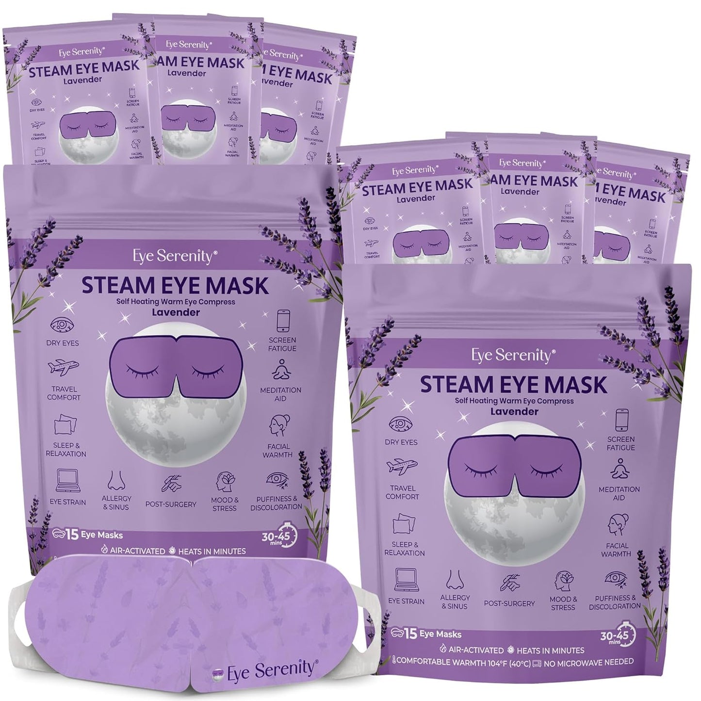 Lure Essentials Compresa cálida autocalentable para ojos secos, más...