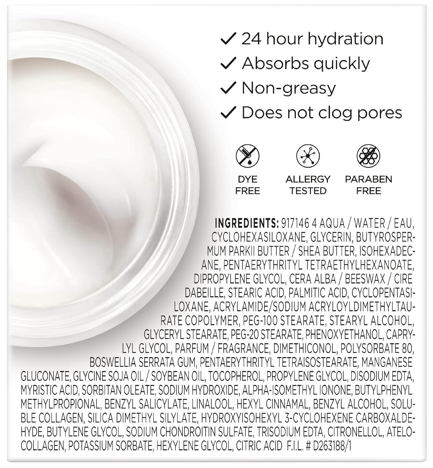L'Oreal Paris Hidratante facial diario de colágeno, crema facia...
