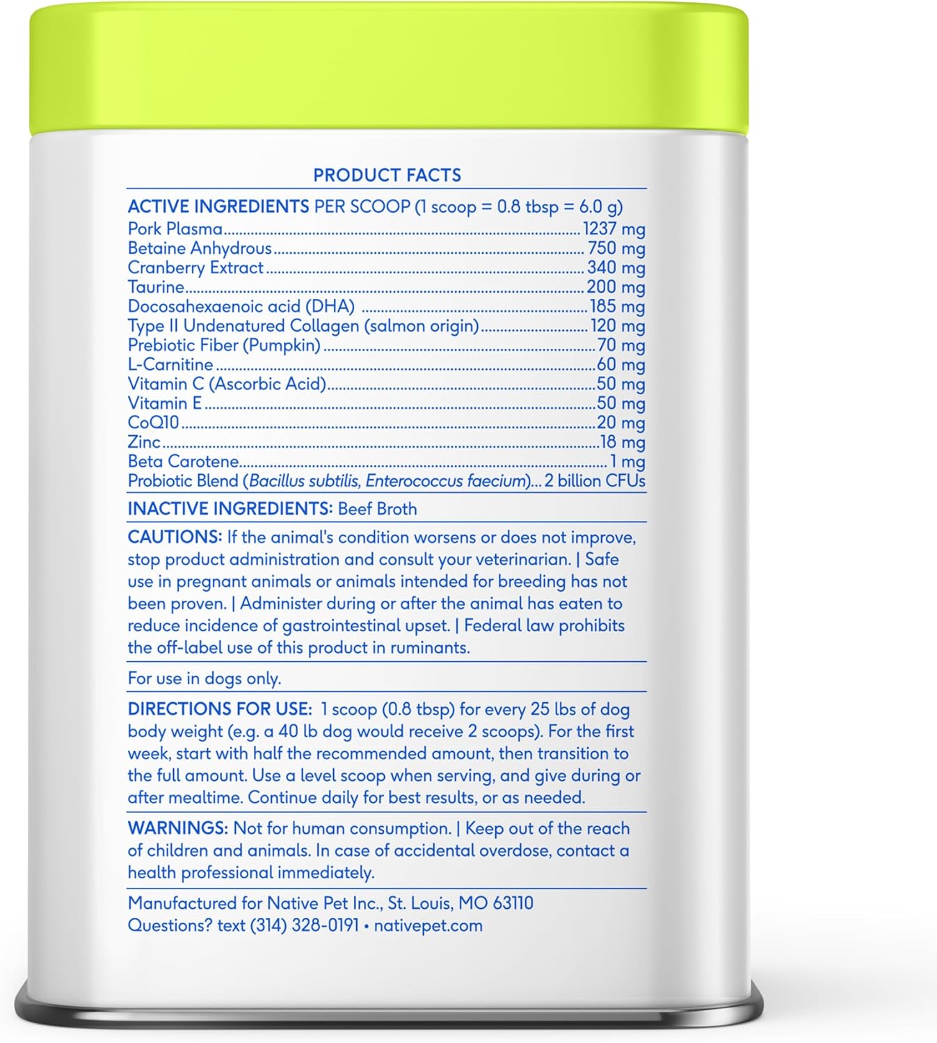 Native Pet Vitaminas y suplementos diarios para perros mayores \u20...