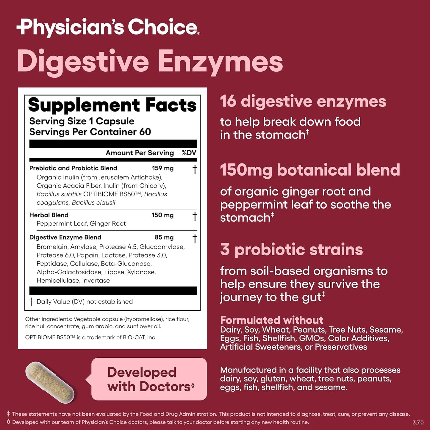 Physician's CHOICE Paquete avanzado de salud intestinal: 60 mil...