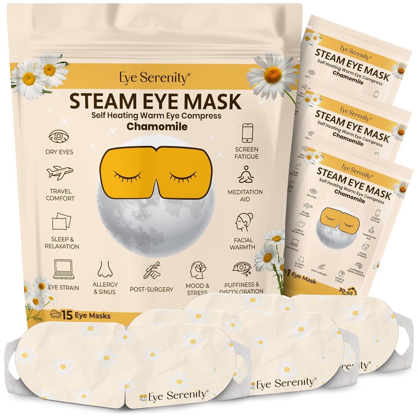 Lure Essentials Compresa cálida autocalentable para ojos secos, más...
