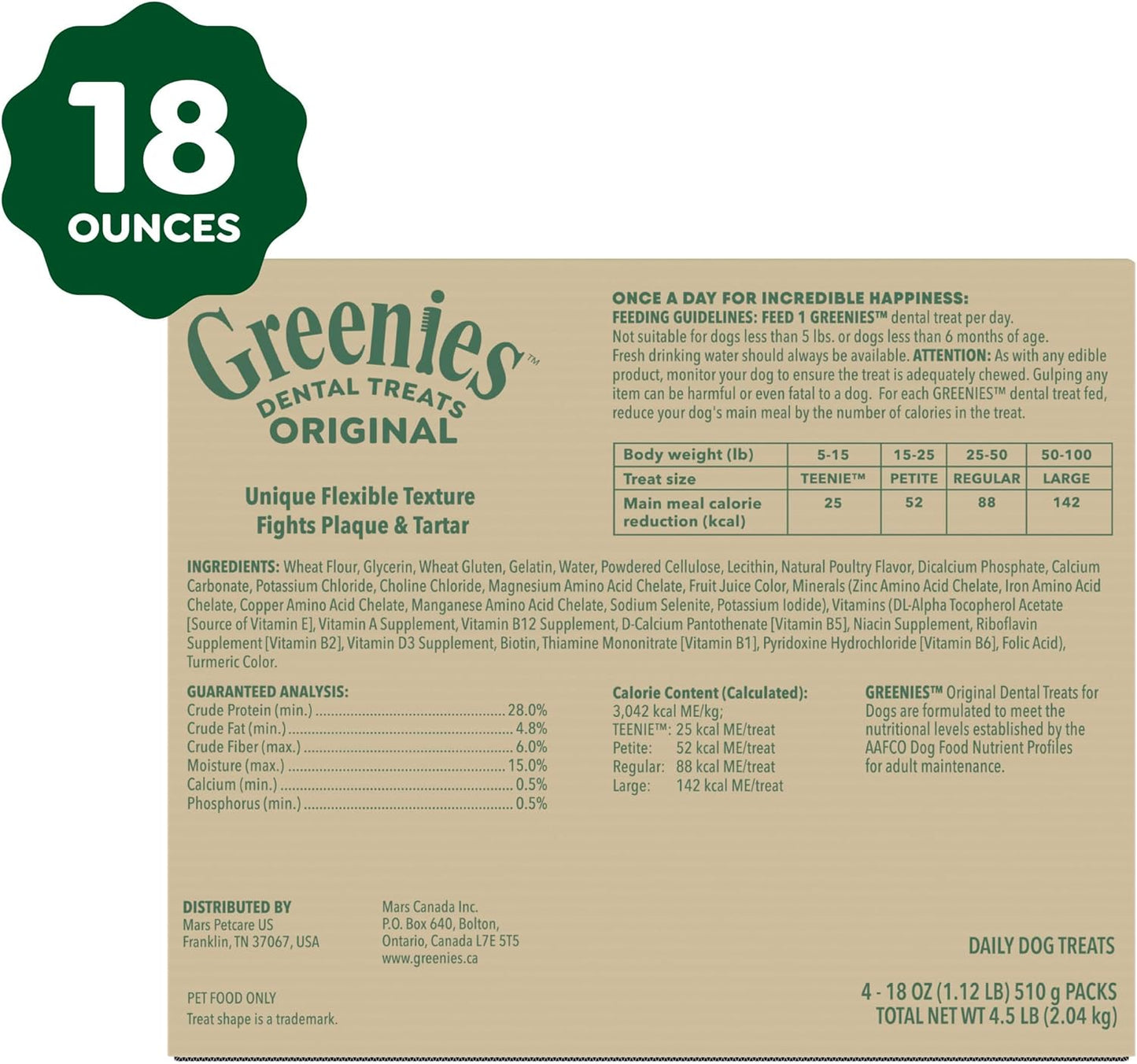 GREENIES - Golosinas dentales naturales grandes y originales para p...