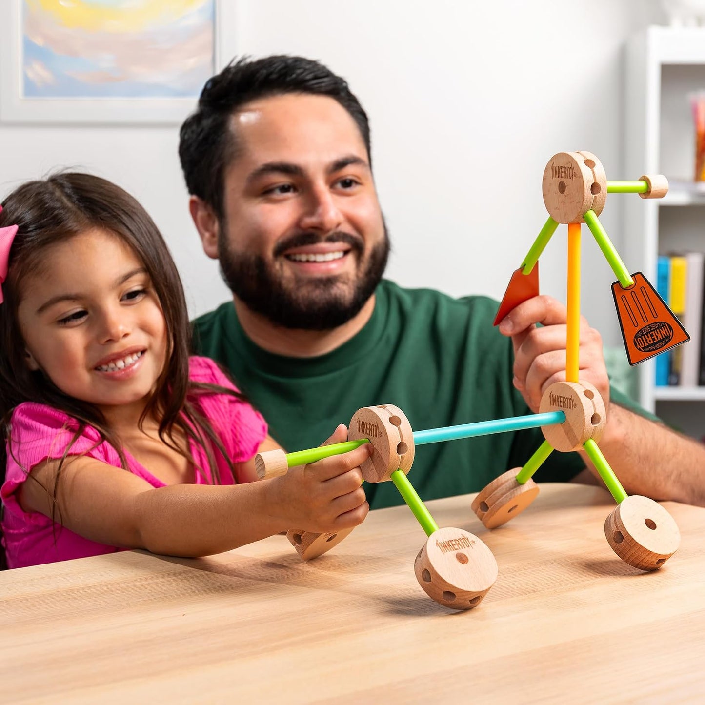 Tinkertoy - Juego de construcción retro en lata - 50 piezas
