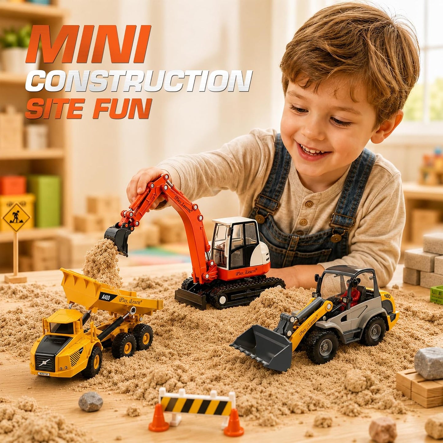iPlay, iLearn Juego de Sitio de Construcción de Servicio Pesado, Ca...