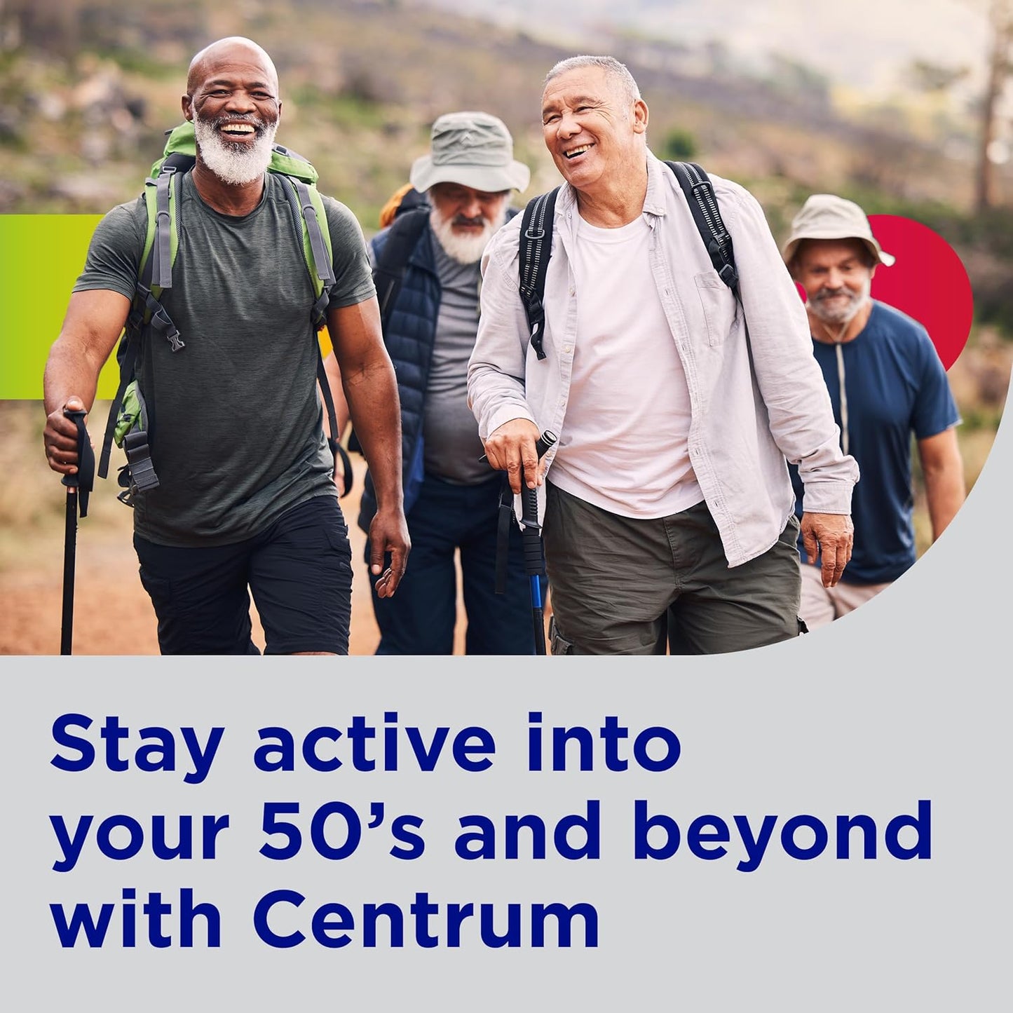 Centrum Multivitamínico de plata para hombres 50 Plus, suplemento m...