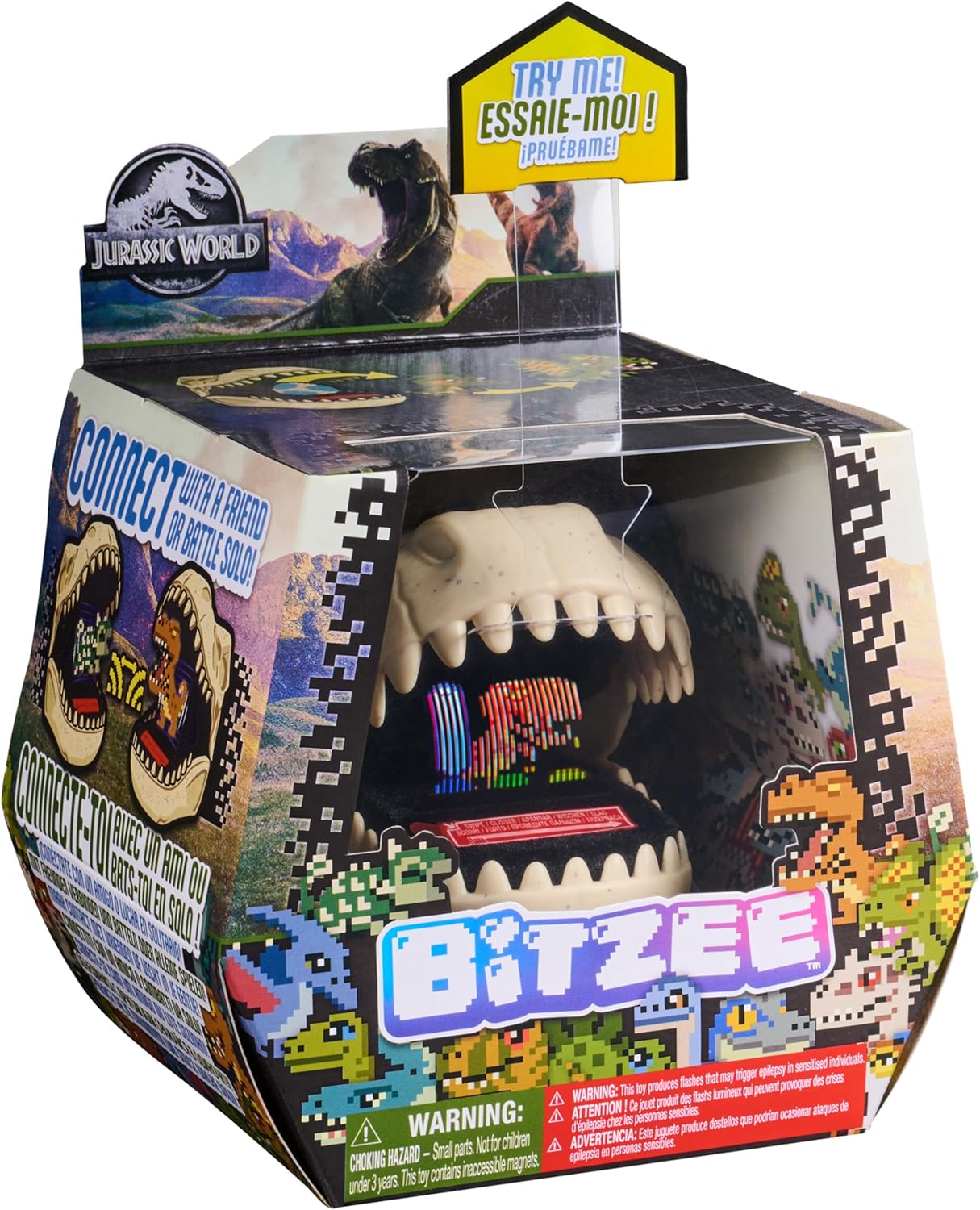 BITZEE, Jurassic World - Juguete interactivo de dinosaurio con 25 d...