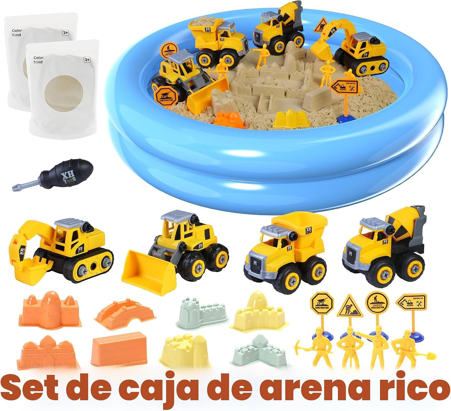 YIDESTARS Kit de arena de construcción de juego, arena mágica de 2....