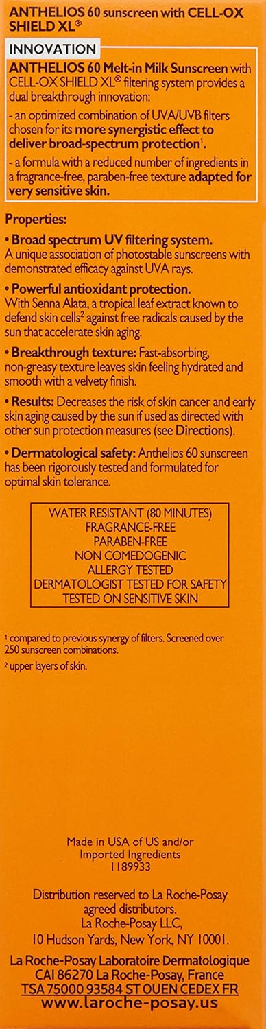 La Roche-Posay Anthelios Melt-In Milk Protector solar SPF 60, prote...