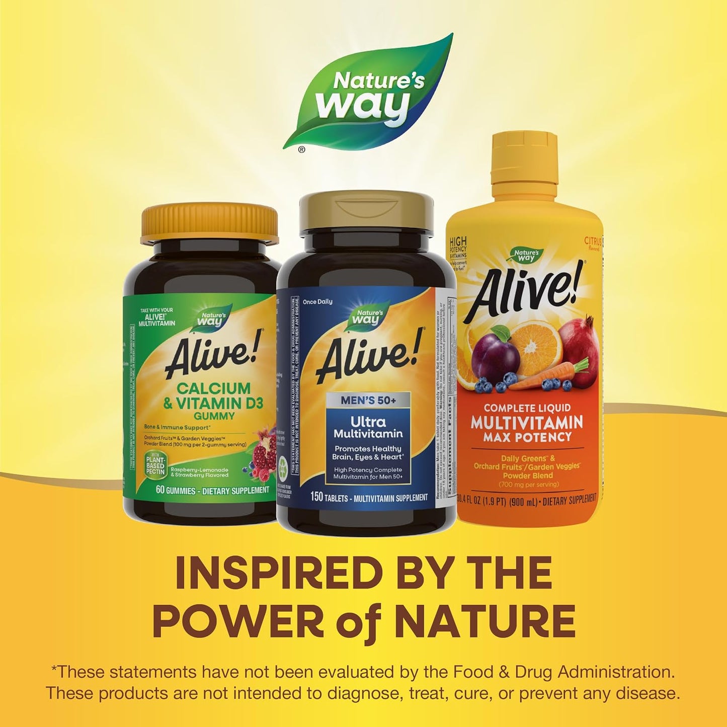 Nature's Way ¡Alive! 50+ Daily Ultra Multivitaminas para hombre...