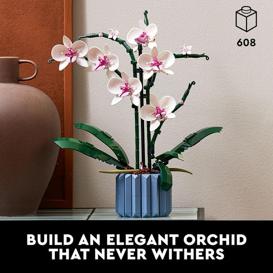 LEGO Botanicals Orchid - Juego de construcción de flores artificiales de interior para el hogar, cocina, decoración de escritorio, adultos a partir de 18 años, regalo para cumpleaños, 10311