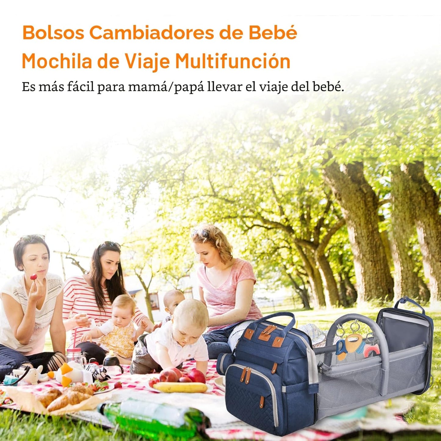 Astro alan - Bolsas de pañales para bebé con cambiador, mochila imp...