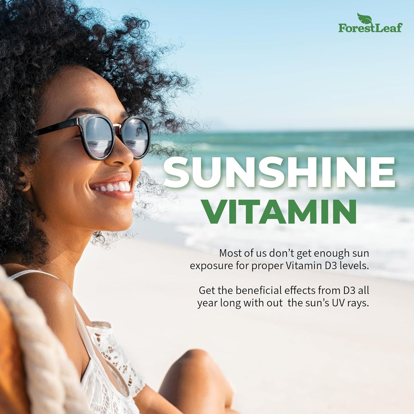 ForestLeaf Vitamina D3 5000 IU | VIT D - VIT D3 Suplementos de Vita...
