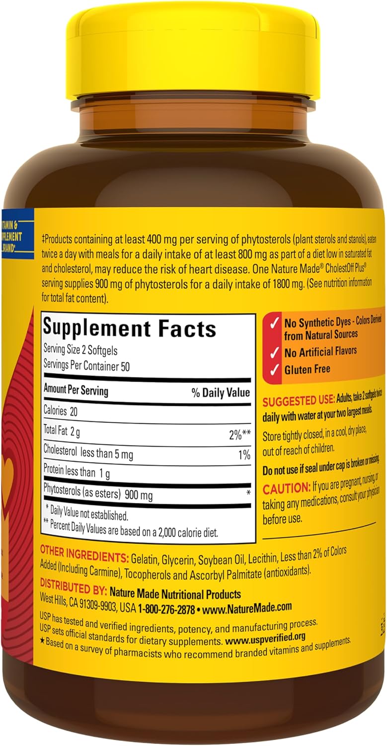 Nature Made CholestOff Plus, suplemento dietético para apoyo de la...
