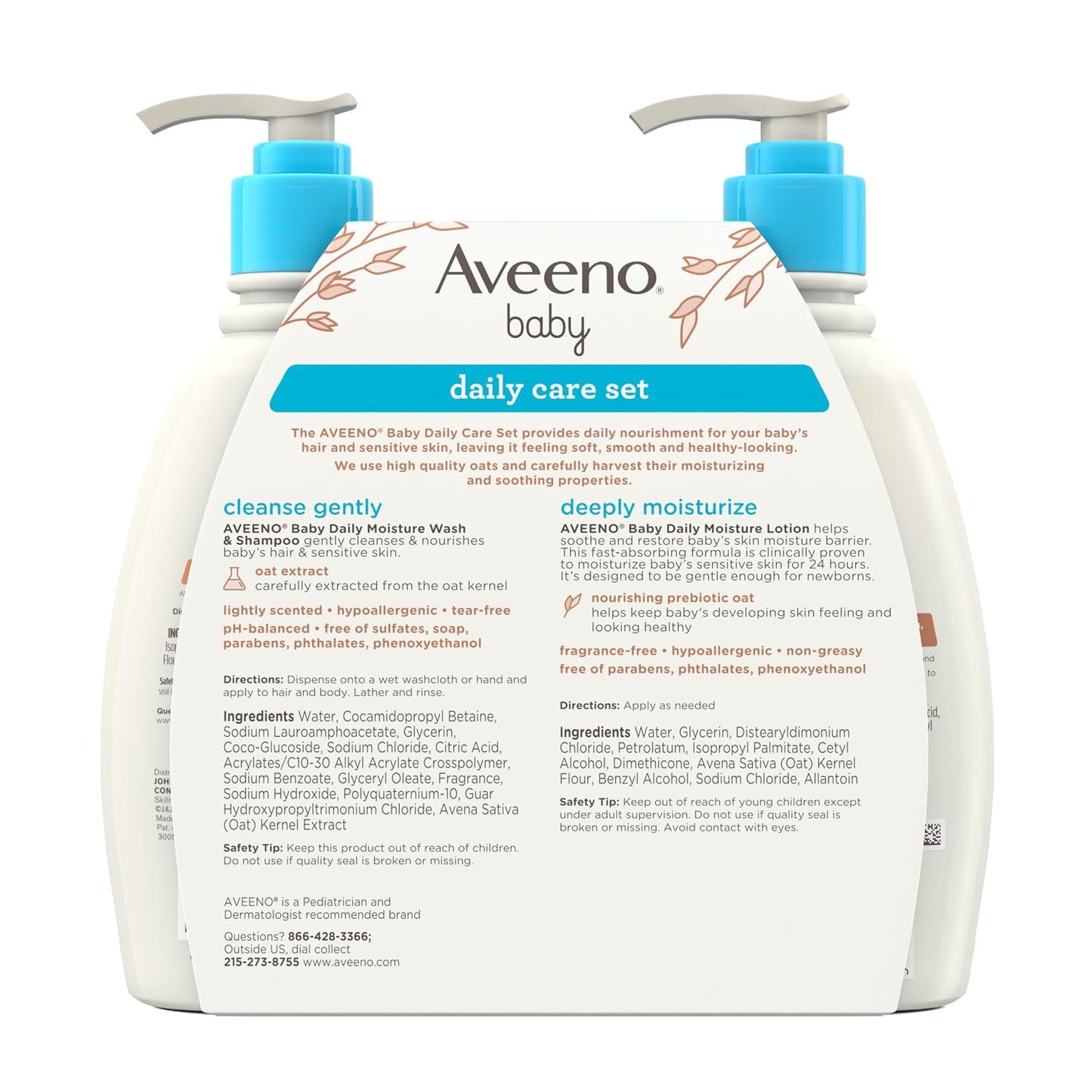 Aveeno Baby Set de regalo de cuidado diario con extracto de avena y...