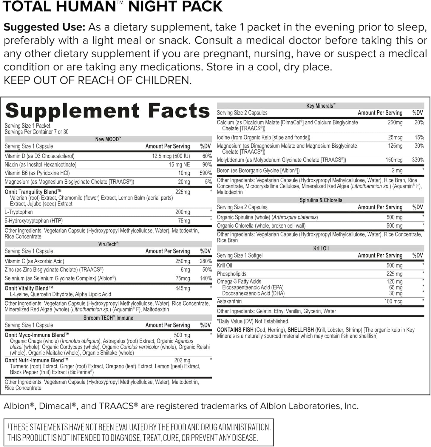 ONNIT Total Human - Paquetes diarios de vitaminas para hombres y mu...