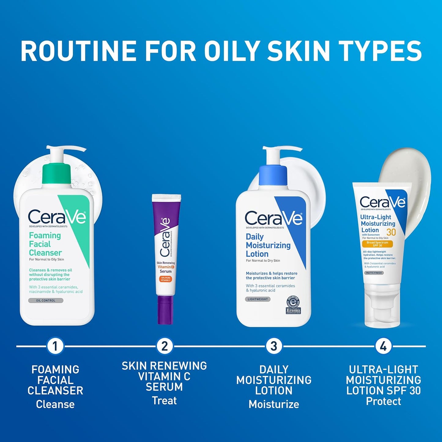 CeraVe Loción hidratante diaria para piel seca, loción corporal y h...
