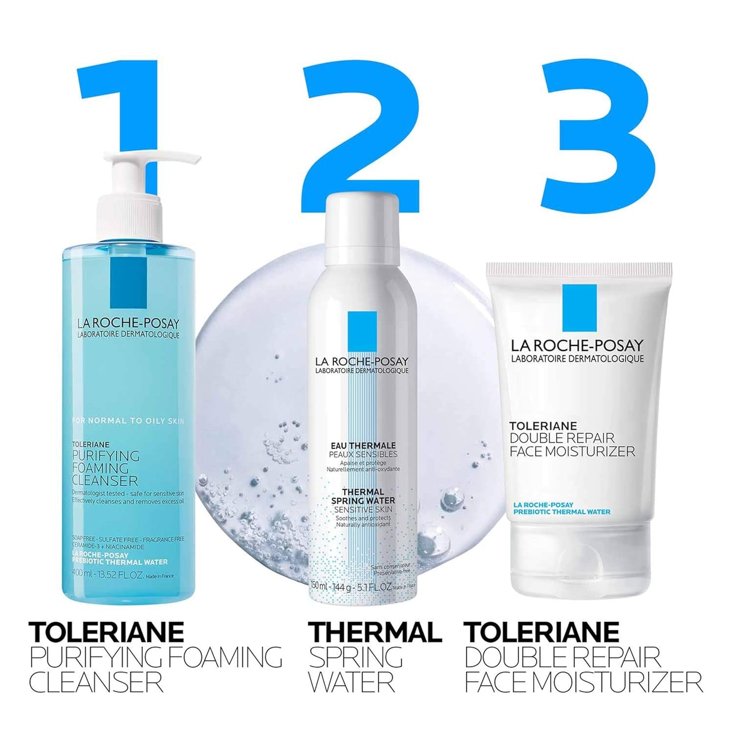 La Roche-Posay Toleriane Limpiador Facial Espumoso Purificante, Lim...