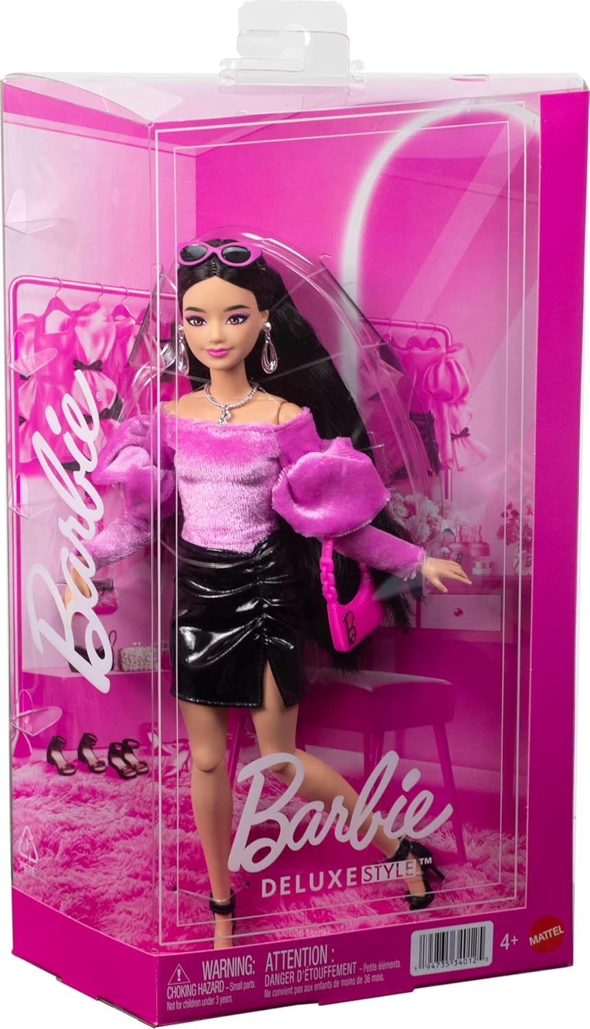 Muñeca Barbie Deluxe Style #13 con top de pana Barbiecore rosa con...