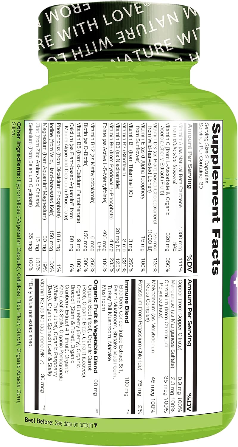 NATURELO Multivitamínico de alimentos integrales + Mezcla inmunológ...