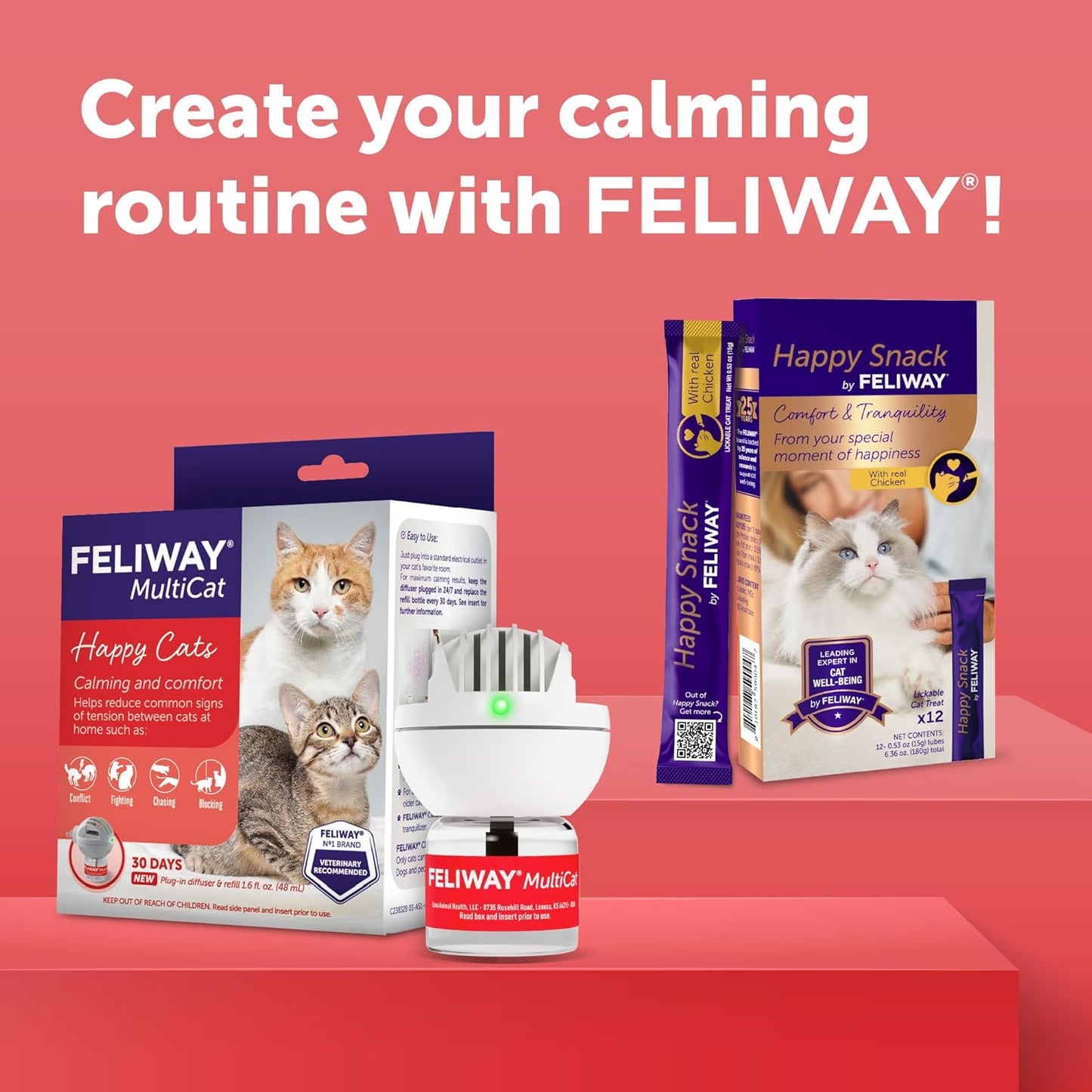FELIWAY MultiCat - Kit de iniciación de difusor de feromonas calman...