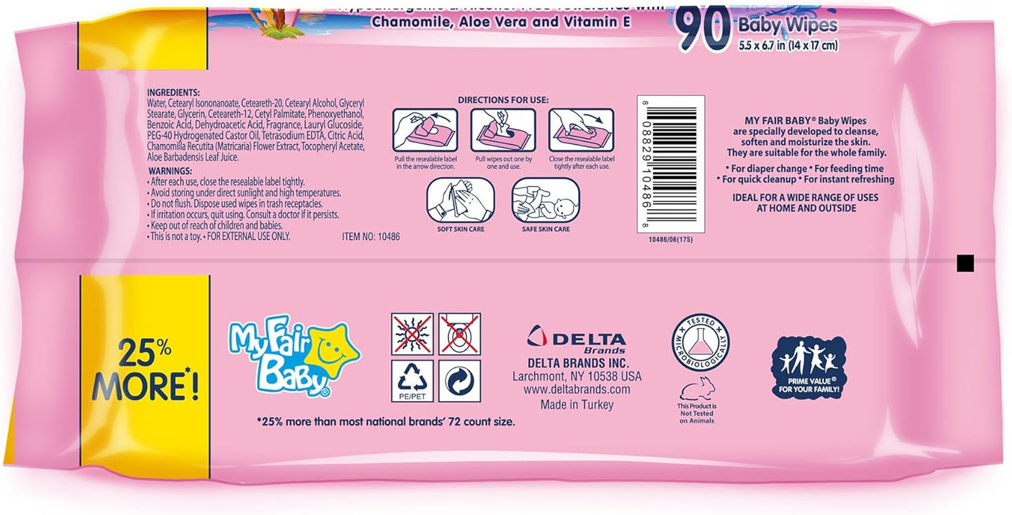 My Fair Baby Toallitas prémium para bebés, rosas, 10486-24