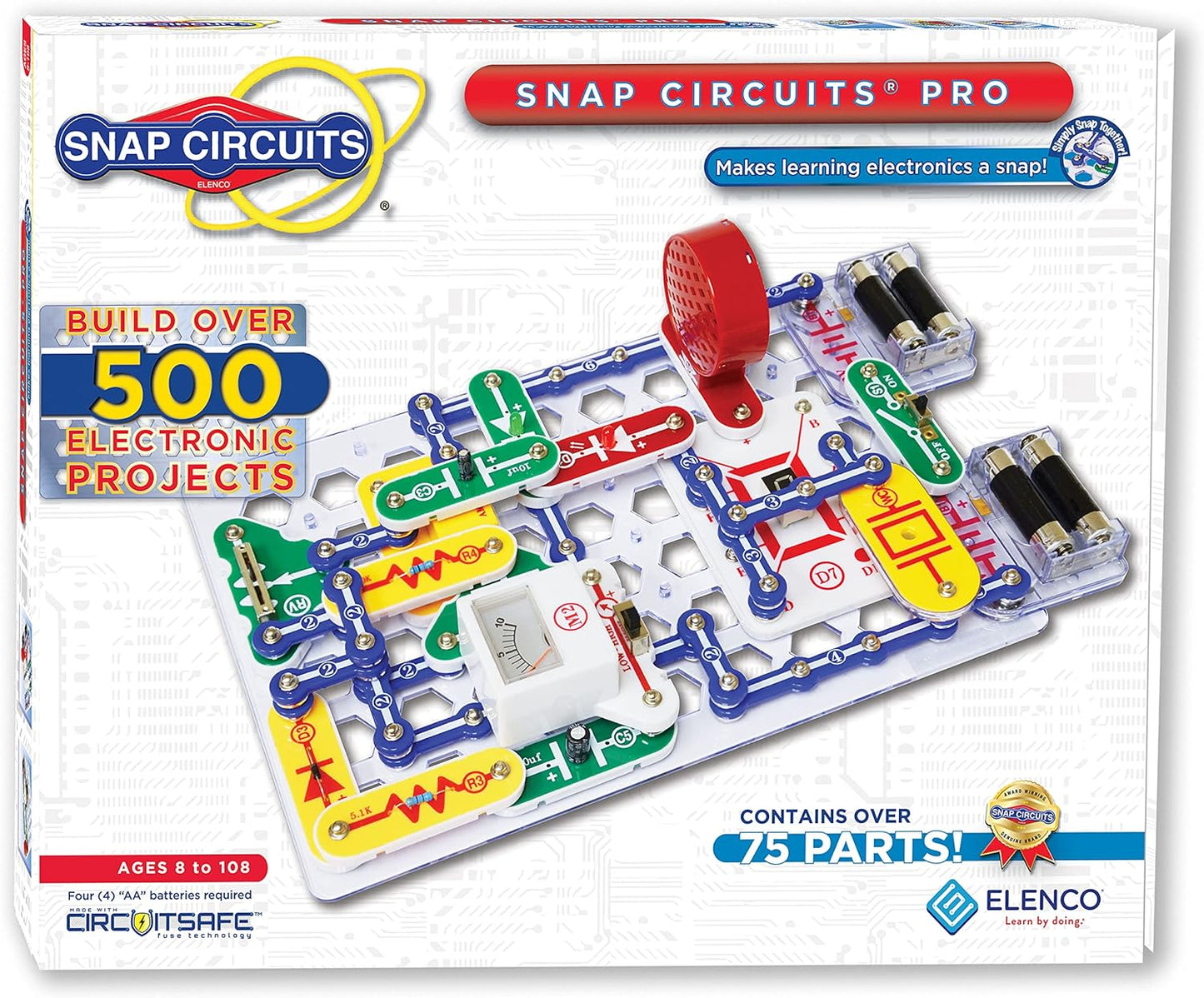 Snap Circuits Elenco Snap Circuits Pro 500 en 1 Kit de exploración...