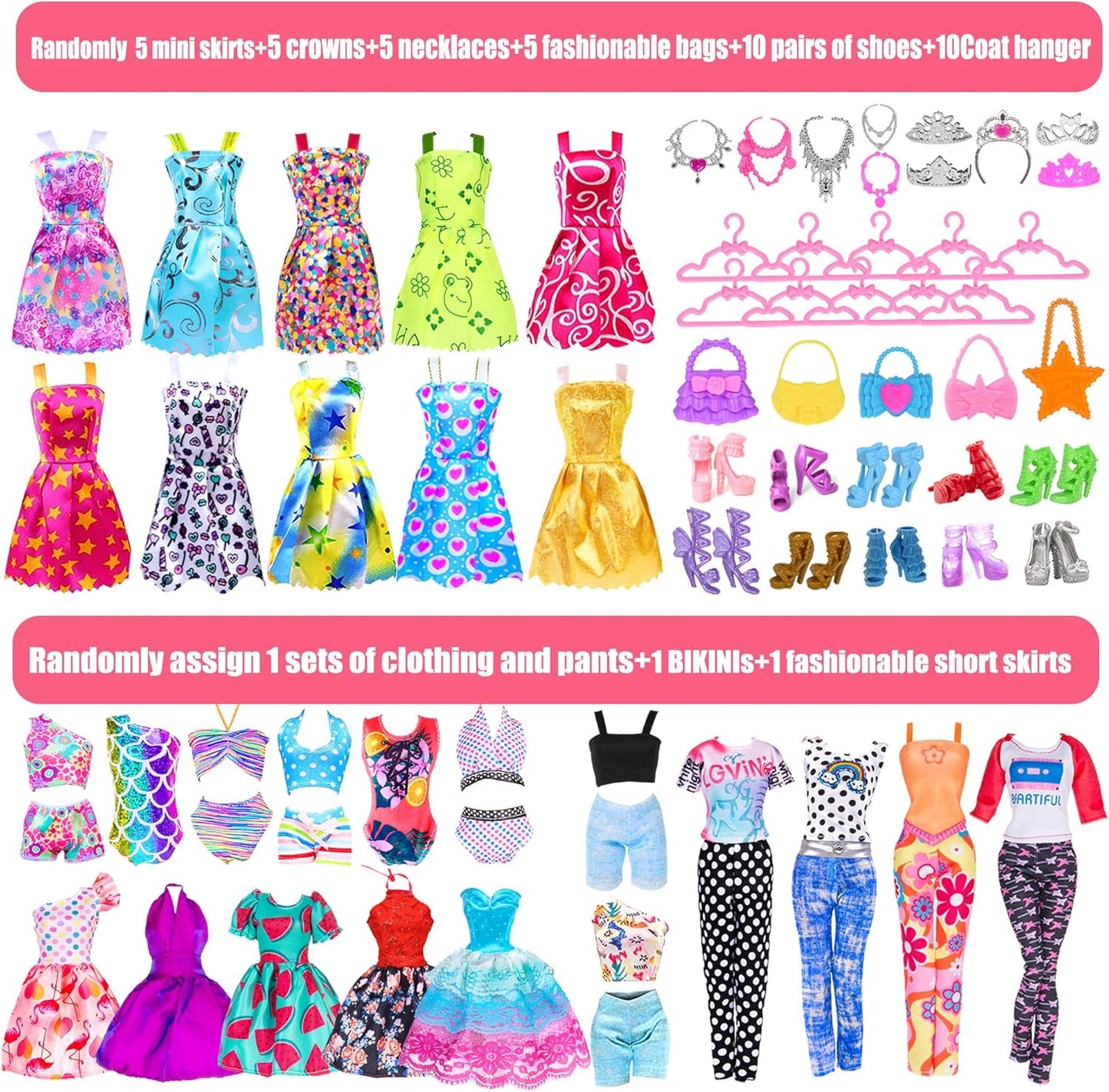 iBayda Muñeca de moda de 11.5 pulgadas con accesorios de ropa de ar...