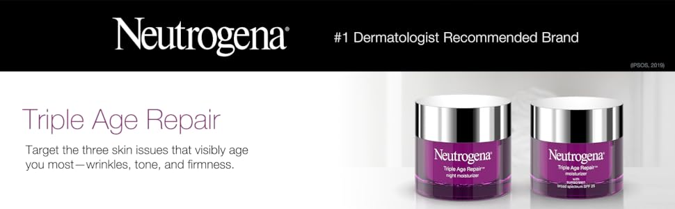 Crema reparadora Triple Age Repair Neutrogena, 1.7 onzas, 1.7 onza