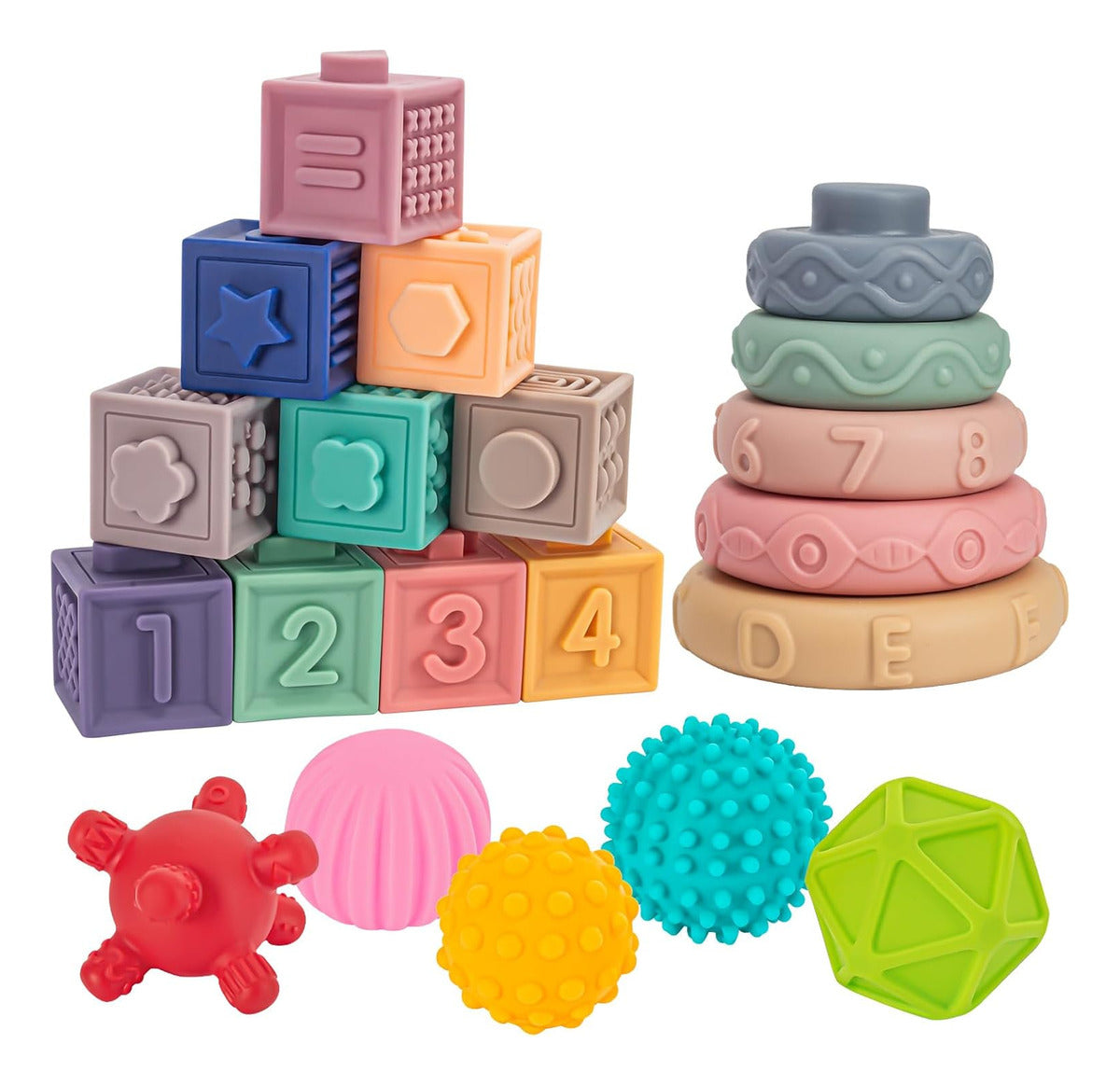 Springflower Juguetes Montessori 3 En 1 Para Bebés De 0-3-6-