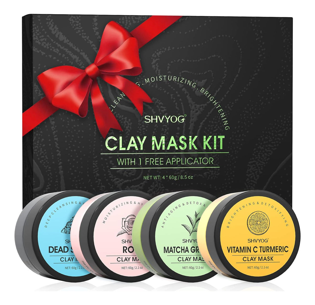 Shvyog Juego De 4 Mascarillas Faciales Máscara De Arcilla