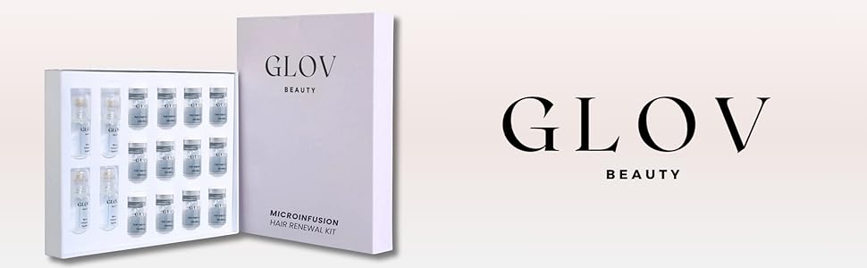Kit de Renovación Capilar Micro Infusión de Glov Beauty – Estampación Dérmica de Oro de 0.25 mm con Ácido Hialurónico, Péptido y Suero Ampollas Botánico | Tratamiento Hidratante para el Cuero