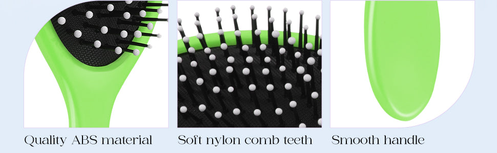 Suclain 30 cepillos de pelo húmedo para mujer, cepillo desenredante de viaje, cerdas suaves con base de cojín, cepillos de secado desenredantes pequeños para mujeres, 10 colores