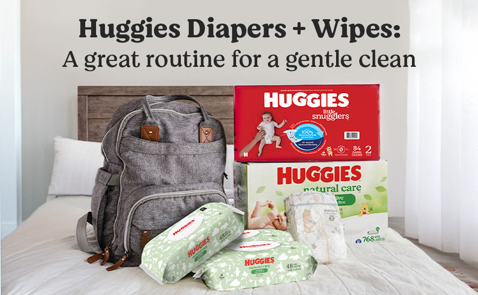 Huggies Natural Care Sensitive Toallitas para bebé, sin perfume, hipoalergénicas, 99% de agua purificada, 3 paquetes abatibles (168 toallitas en total)