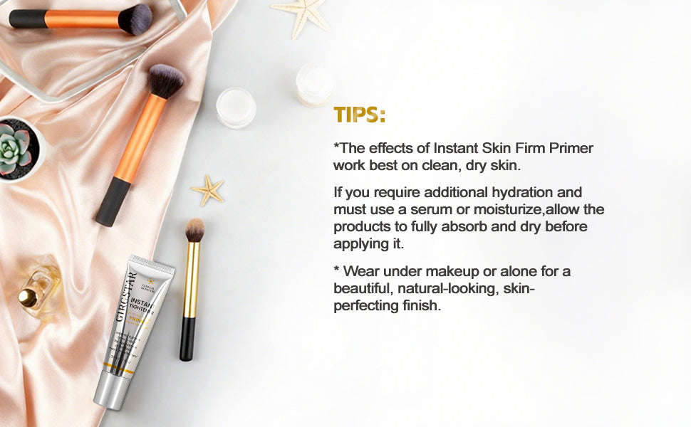 Imprimación instantánea borrosa y reafirmante para la cara antes del maquillaje, tensador de perfección, suaviza visiblemente el aspecto de líneas finas, arrugas y poros - Asegura el