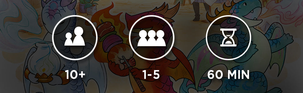 Juego de mesa Flamecraft | Juego de estrategia de fantasía de dragones para la diversión familiar para niños y adultos a partir de 10 años 1-5 jugadores Tiempo de juego promedio 60 minutos Hecho por