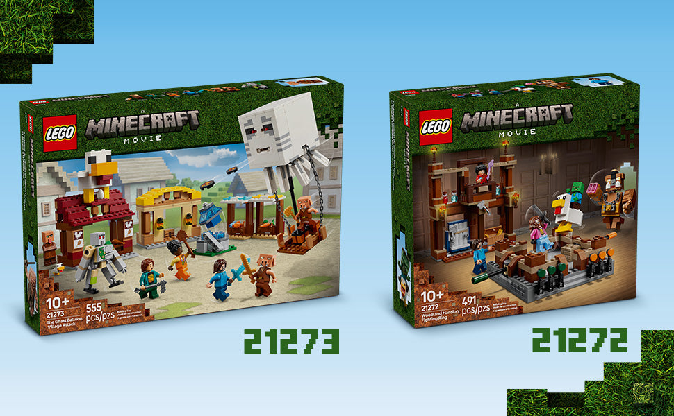LEGO Minecraft Woodland Mansion Arena de Combate – Juguete de construcción para niños a partir de 10 años – Incluye figuras de Steve, Garrett y Henry Minecraft, además de un jinete de pollo y más