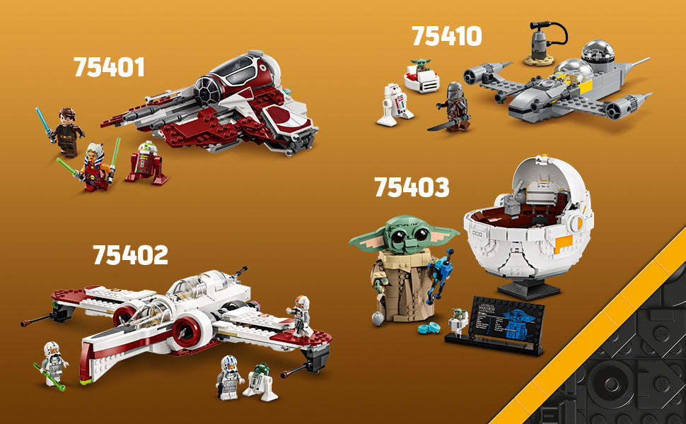 LEGO Star Wars: The Clone Wars Ahsoka's Jedi Interceptor Juguete de construcción de nave espacial – Juguete de Star Wars para niños y niñas, a partir de 8 años – Idea de regalo para cumpleaños – 75401