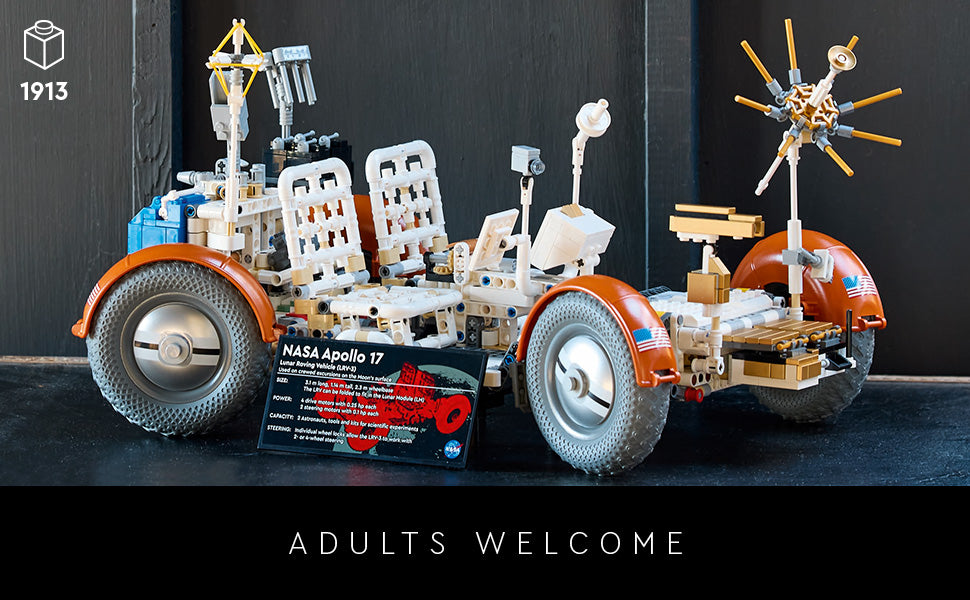 LEGO Technic NASA Apollo Lunar Roving Vehicle LRV Set de construcción - Kits de manualidades para adultos, mayores de 18 años - Set de construcción de rover espacial con detalles auténticos - Regalo