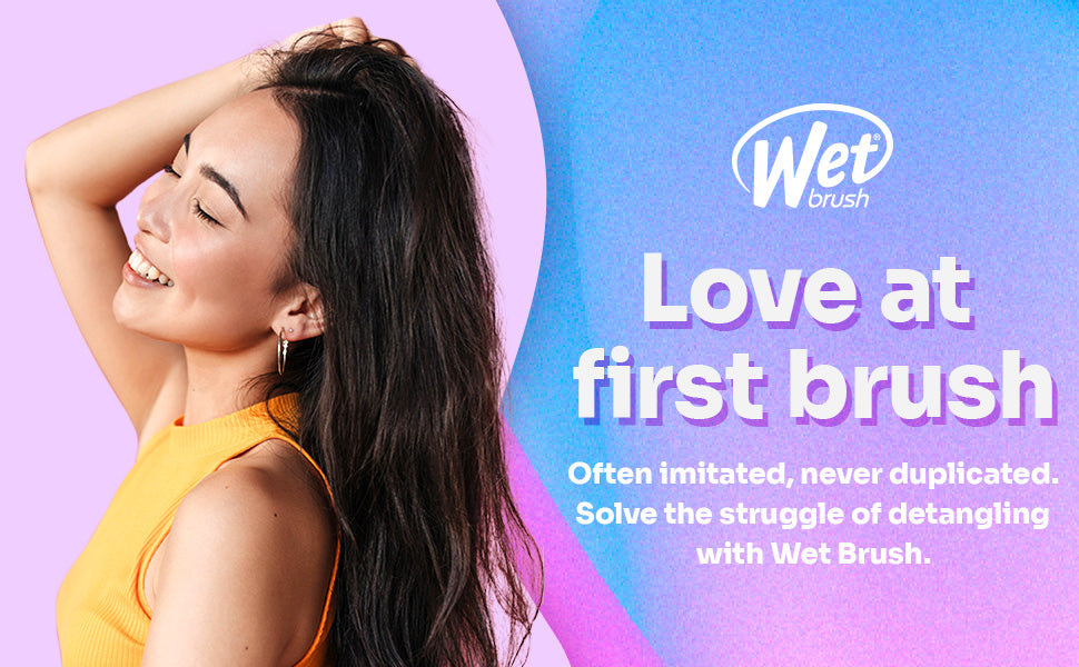 Wet Brush Cepillo de pelo de cerámica Speed Dry color negro, diseño ventilado y cerdas suaves HeatFlex para un estilo seguro de secado por soplado, mango ergonómico para desenredar sin dolor