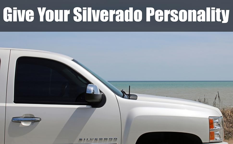 AntennaMastsRus Antena de Goma Corta se Ajusta a Chevrolet Silverado 1500 (2006-2026), La Original de 6 3/4 Pulgadas, A Prueba de Lavado de Automóvil, Goma EPDM Duradera, Bobina de Cobre Interna para