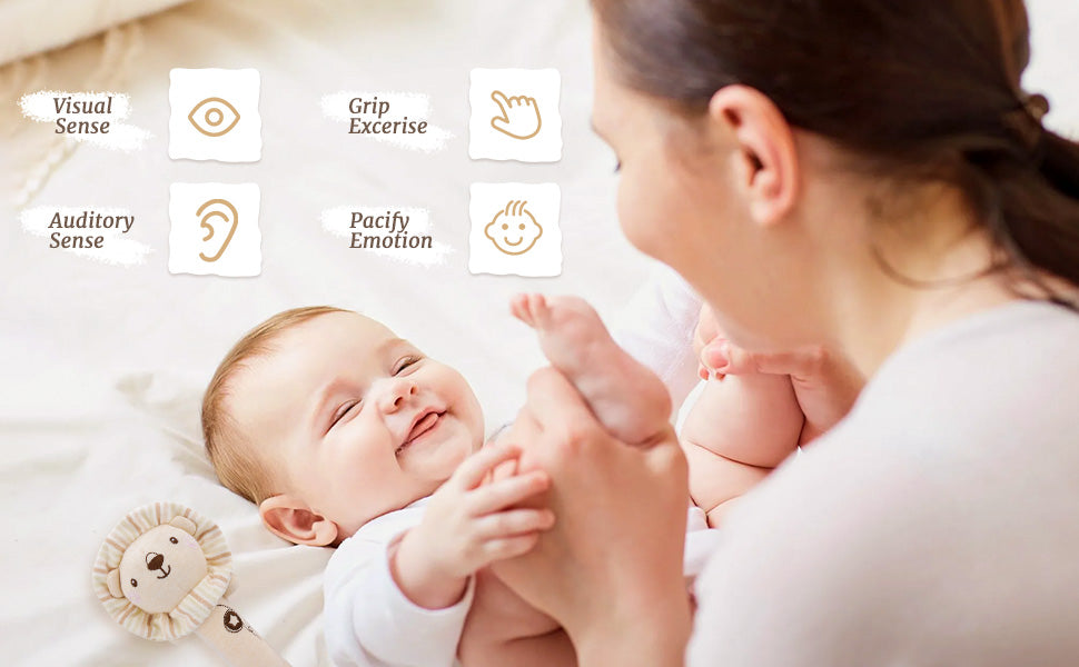 Golray 9 piezas Cestas de Regalo para Bebés Recién Nacidos para Niños y Niñas Baby Shower, 2 Sonajeros/Juguete Colgante de Asiento/Manta/Body/Babero/Calcetines 3D/Hito de Madera/Caja de Transporte