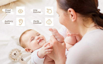 Golray 9 piezas Cestas de Regalo para Bebés Recién Nacidos para Niños y Niñas Baby Shower, 2 Sonajeros/Juguete Colgante de Asiento/Manta/Body/Babero/Calcetines 3D/Hito de Madera/Caja de Transporte