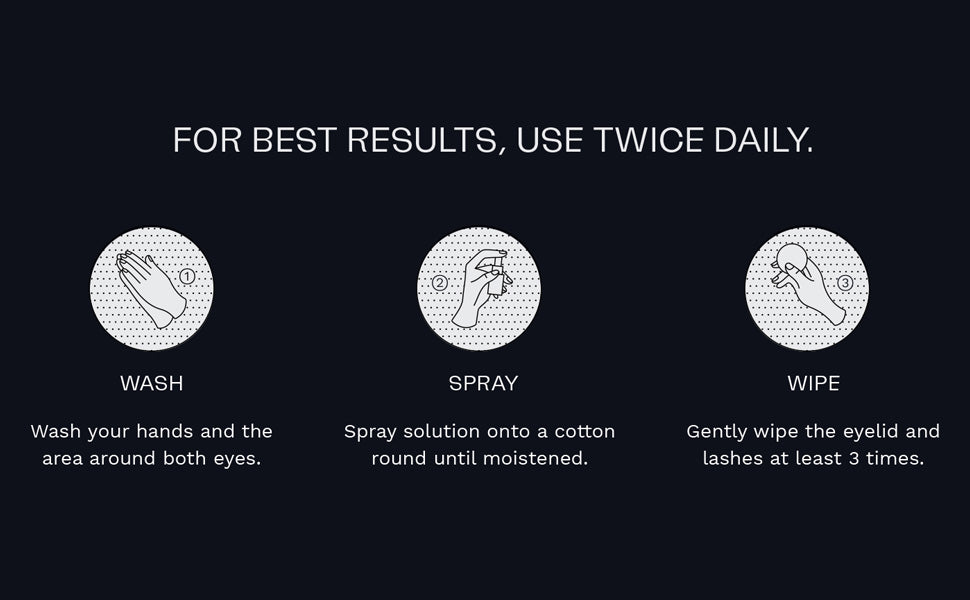 Avenova Spray Limpiador de Párpados y Pestañas - Botella de 0.68 fl oz - Spray Suave de Ácido Hipocloroso Puro para Uso Diario para Irritación Ocular