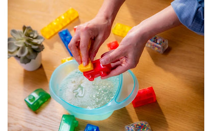 Kit creativo de bloques de gelatina Goliath Jelly Blox | Incluye 20 bloques | Bloques de construcción para niños pequeños y preescolares que los niños pueden apretar, estirar y aplastar | Acreditado