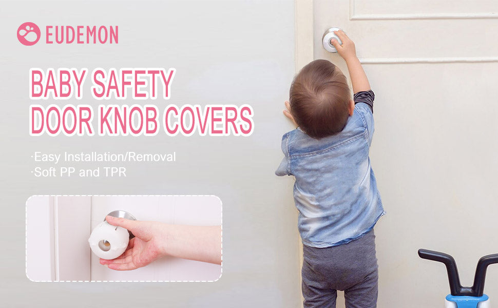 Mom's Choice Gold Awards - Paquete de 4 fundas de seguridad para pomos de puerta de bebé (no apto para todos los pomos de puerta)