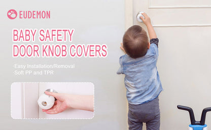 Mom's Choice Gold Awards - Paquete de 4 fundas de seguridad para pomos de puerta de bebé (no apto para todos los pomos de puerta)