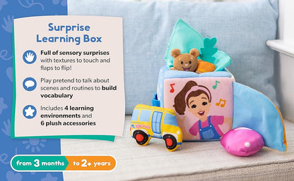 Caja de Aprendizaje Sorpresa Oficial de Ms. Rachel, Juguetes Educativos con Animales de Peluche, Juguetes Sensoriales y Actividades para Bebés, Juguetes para Niños y Niñas de 0-2+